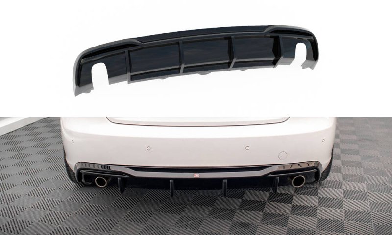 Maxton Diffusor Heck Ansatz Audi A5 8T Facelift (Version mit Einzelauspuff auf beiden Seiten) AU-A5-1F-RS1GO_O