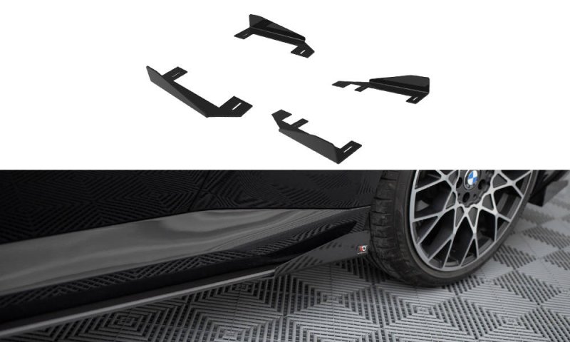 Maxton Side Flaps BMW 2 Coupe G42 schwarz Hochglanz BM2G42CNC-SF1-G