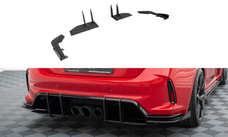 Maxton Street Pro Heck Ansatz Flaps Diffusor +Flaps für Honda Civic Type-R Mk 11 schwarz Hochglanz HOCI11TYPERCNC-RSD1B+BRBI+RSF1-G