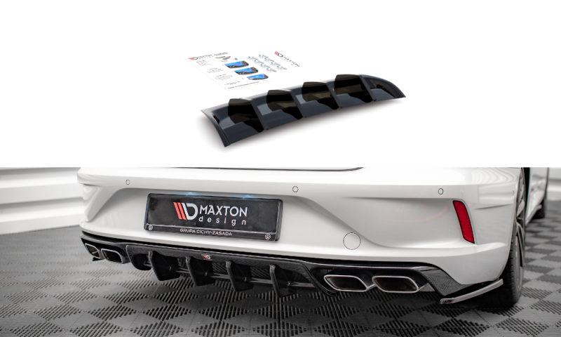 Maxton Diffusor Heck Ansatz für Volkswagen Arteon R schwarz Hochglanz VW-AR-1F-R-RS1-G