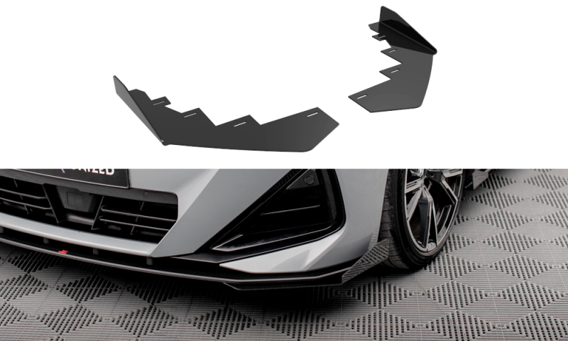 Maxton Front Flaps BMW 2 Coupe M-Paket / M240i G42 schwarz Hochglanz BM242MPACKCNC-FSF1-G