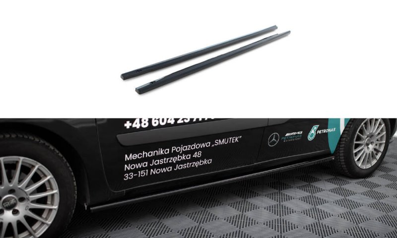 Maxton Seitenschweller Ansatz Mercedes-Benz Citan W415 schwarz Hochglanz ME-CI-1-SD1-G