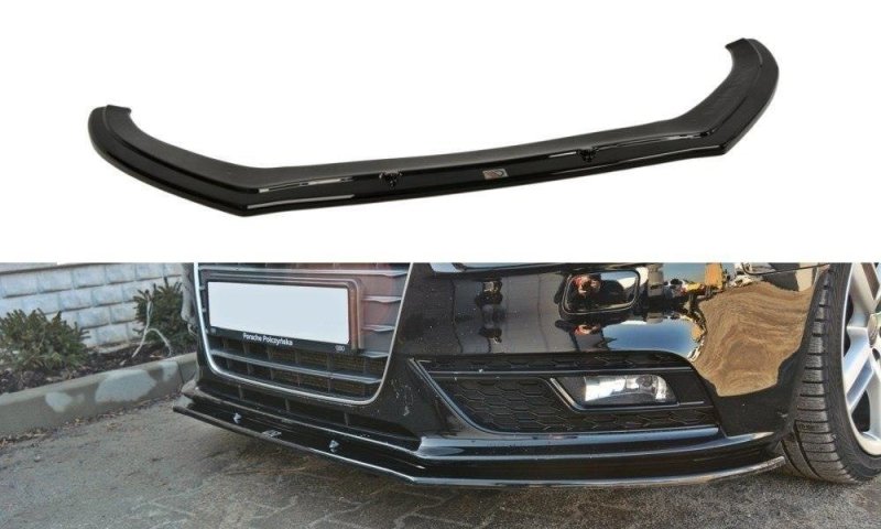 Maxton Front Diffuser V.1 Audi A4 B8 FL schwarz Hochglanz AU-A4-B8F-FD1-G