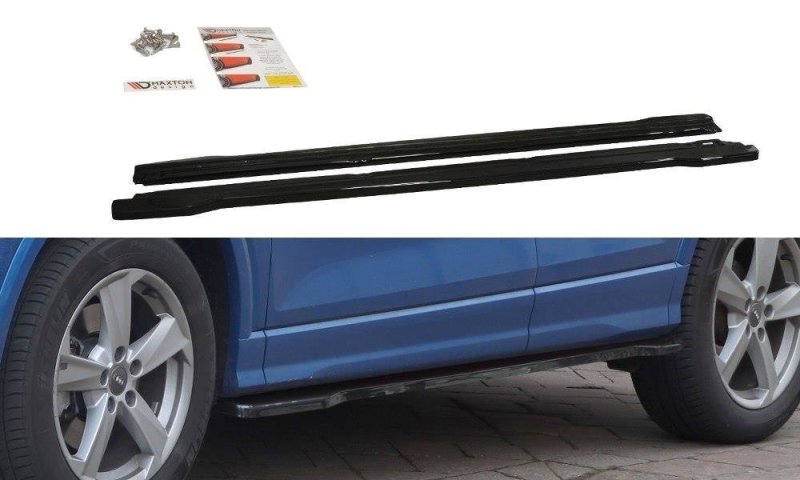 Maxton Seitenschweller Ansatz für Audi Q2 Mk.1 schwarz Hochglanz AU-Q2-1-SD1-G