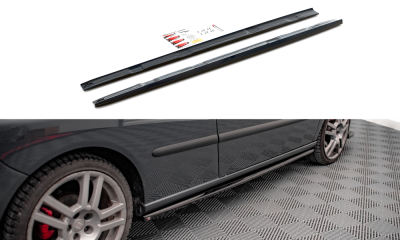Maxton Seitenschweller Ansatz für Seat Ibiza Cupra Mk3 schwarz Hochglanz SE-IB-3-CU-SD1-G