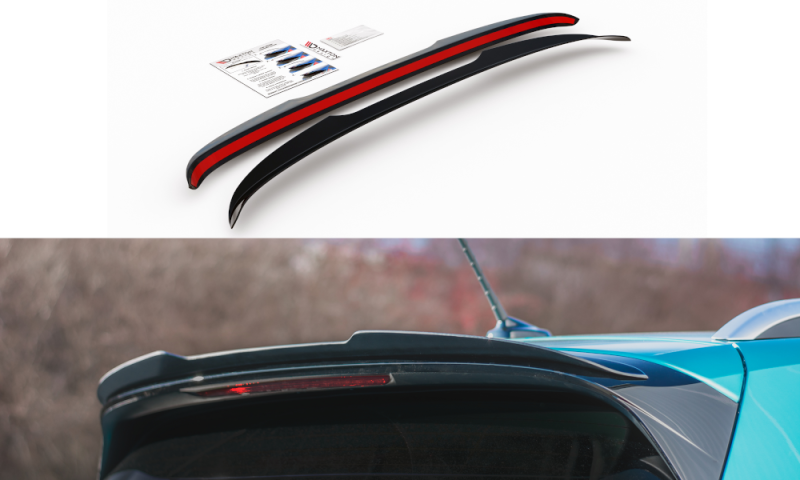 Maxton Spoiler CAP für Volkswagen T-Cross schwarz Hochglanz VW-TCROSS-1-CAP1-G