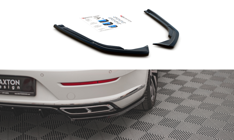 Maxton Heck Ansatz Flaps Diffusor für Volkswagen Arteon R-Line Facelift schwarz Hochglanz VW-AR-1F-RLINE-RSD1-G
