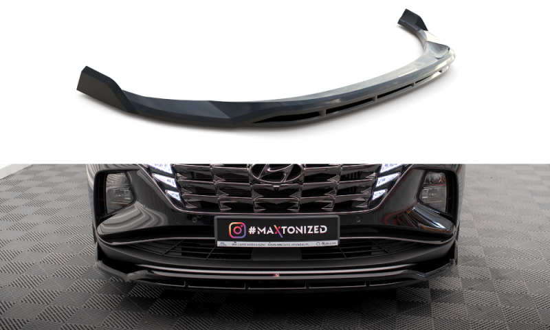 Maxton Front Ansatz V.2 für Hyundai Tucson Mk4 schwarz Hochglanz HY-TU-4-FD2G+FD2R-G