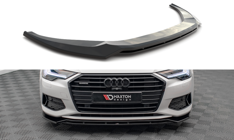 Maxton Front Ansatz V.3 für Audi A6 C8 schwarz Hochglanz AU-A6-C8-FD3G+FD3R-G