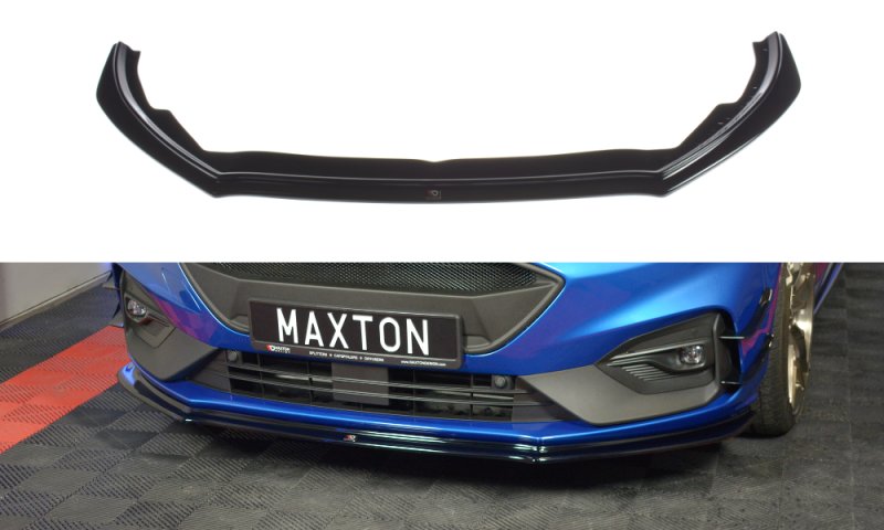 Maxton Front Ansatz V.4 für Ford Focus ST / ST-Line Mk4 schwarz Hochglanz FO-FO-4-STLINE-FD4-G