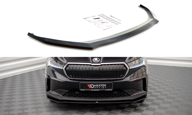 Maxton Front Ansatz V.1 für Skoda Enyaq iV schwarz Hochglanz SK-EN-1-FD1-G