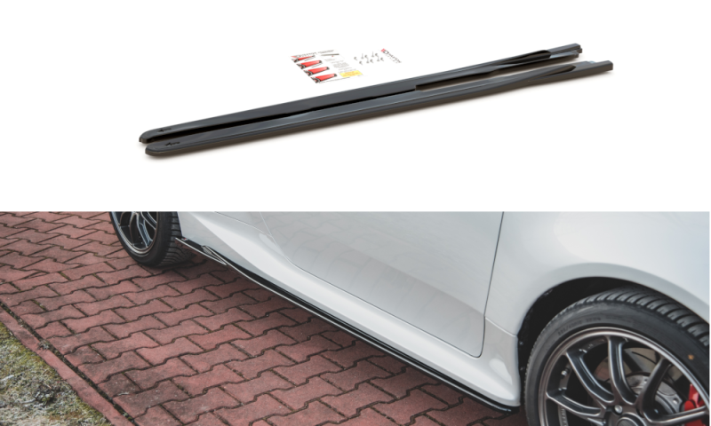 Maxton Seitenschweller Ansatz für V.1 für Toyota GR Yaris Mk4 schwarz Hochglanz TO-YA-4-GR4-SD1-G