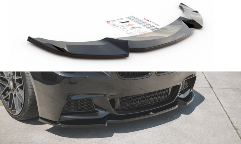 Maxton Front Ansatz V.3 für BMW 5er F10/F11 M-Paket schwarz Hochglanz BM-5-10-MPACK-FD3-G
