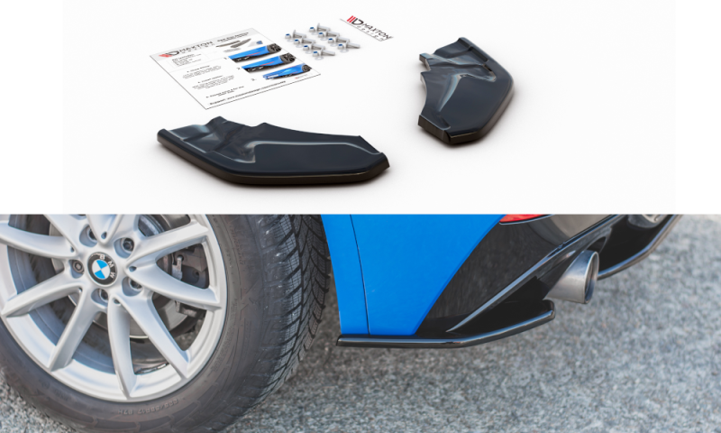 Maxton Heck Ansatz Flaps Diffusor für BMW X2 F39 M-Paket schwarz Hochglanz BM-X2-39-MPACK-RSD1-G