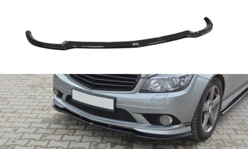 Maxton Front Ansatz für Mercedes C W204 AMG-Line (vor Facelift) schwarz Hochglanz ME-C-204-AMGLINE-FD1-G
