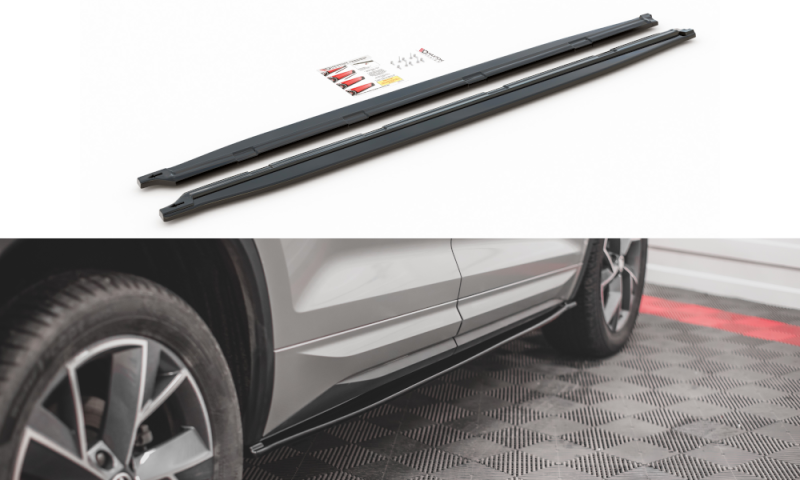 Maxton Seitenschweller Ansatz für Skoda Kodiaq Mk1 Sportline/RS schwarz Hochglanz SK-KO-1-SL-SD2-G