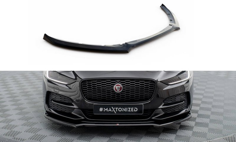 Maxton Front Ansatz V.1 Jaguar XE X760 Facelift schwarz Hochglanz JA-XE-1F-FD1-G