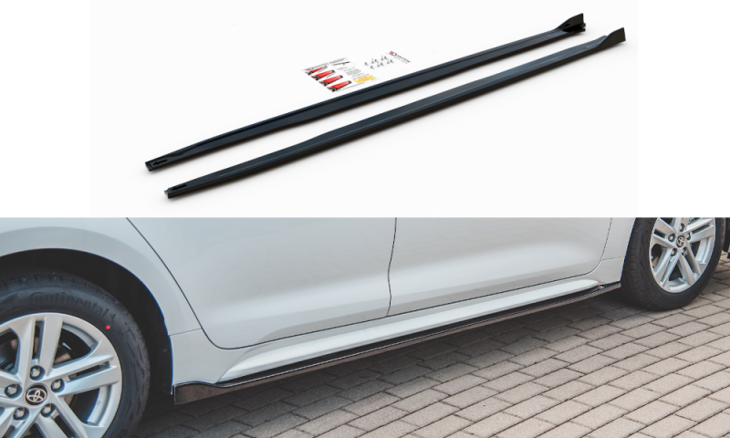 Maxton Seitenschweller Ansatz für Toyota Corolla XII Touring Sports schwarz Hochglanz TO-CO-12-TS-SD1-G
