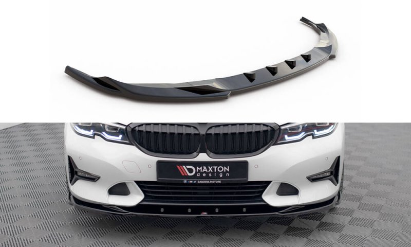 Maxton Front Ansatz V.2 BMW 3er Sport Line G20 / G21 schwarz Hochglanz BM-3-20-SPORT-FD2-G