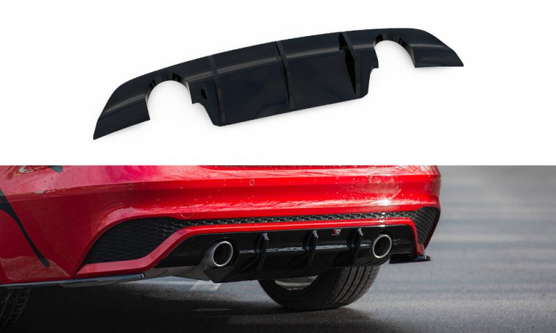 Maxton Diffusor Heck Ansatz Jaguar XE R-Dynamic X760 Facelift schwarz Hochglanz JA-XE-1F-RDYNAMIC-RS1-G