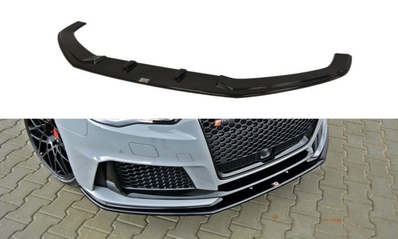 Maxton Front Ansatz V.2 für Audi RS3 8V Sportback schwarz Hochglanz AU-RS3-8V-FD2-G