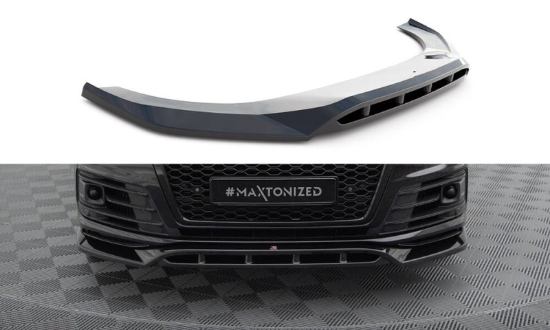Maxton Front Ansatz V.2 Audi SQ7 / Q7 S-Line Mk2 schwarz Hochglanz AU-SQ7-2-FD2G+FD2R-G