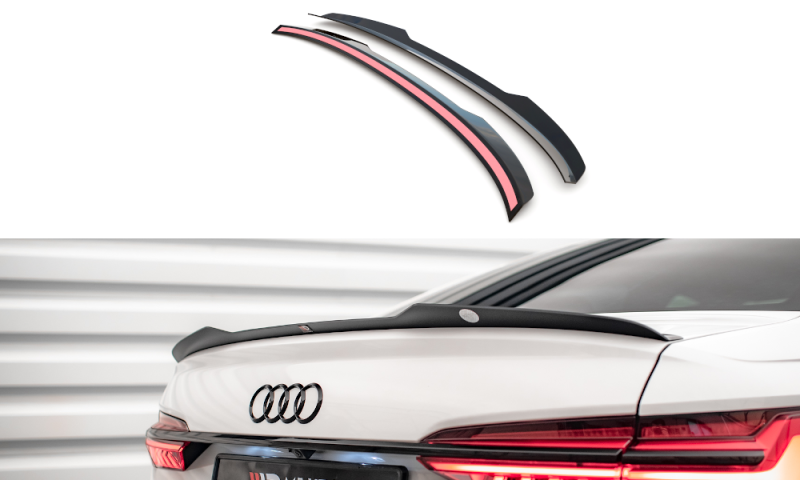 Maxton Spoiler CAP für Audi A6 Limousine C8 schwarz Hochglanz AU-A6-C8-CAP1-G