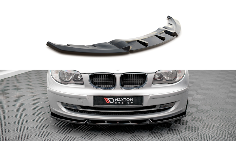 Maxton Front Ansatz V.3 BMW 1er E81 Facelift schwarz Hochglanz BM-1-81F-FD3-G