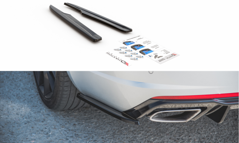 Maxton Heck Ansatz Flaps Diffusor V.2 für Skoda Octavia RS Mk3/Mk3 FL Hatchback/Kombi  schwarz Hochglanz SK-OC-3-RS-RSD2-G