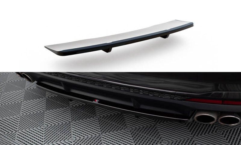 Maxton Mittlerer Cup Diffusor Heck Ansatz Audi S4 B9 Facelift schwarz Hochglanz AU-S4-B9F-RD1G+RD2-G