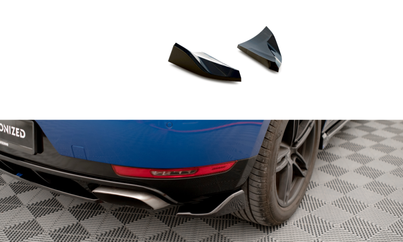 Maxton Heck Ansatz Flaps Diffusor für Porsche Macan Mk1 schwarz Hochglanz PO-MA-1-RSD1-G