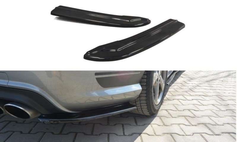Maxton Heck Ansatz Flaps Diffusor für Mercedes C W204 63 AMG/AMG-Line schwarz Hochglanz ME-C-204-AMGLINE-RSD1-G