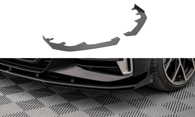 Maxton Front Flaps BMW 4er M-Paket G22 schwarz Hochglanz BM4G22MPACKCNC-FSF1-G