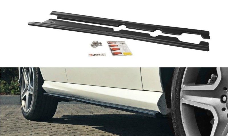 Maxton Seitenschweller Ansatz für Mercedes GLE W166 AMG-Line schwarz Hochglanz ME-GLE-166-AMGLINE-SD1-G