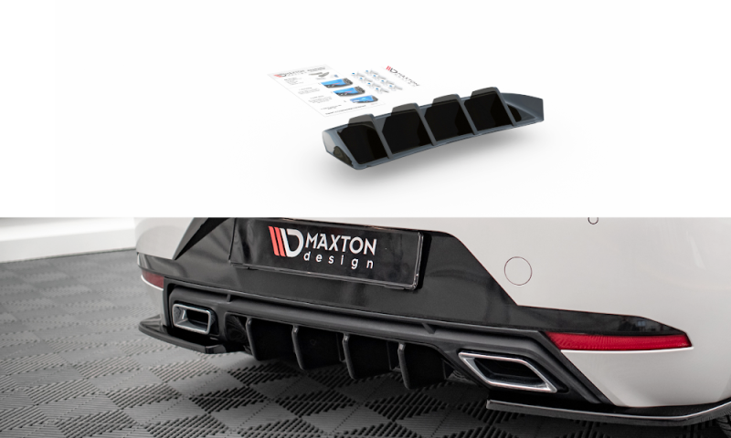 Maxton Diffusor Heck Ansatz für Seat Ibiza FR Mk5 schwarz Hochglanz SE-IB-5-RS1-G