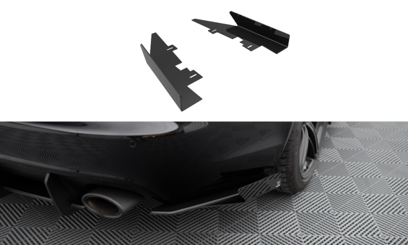 Maxton Hintere Seiten Flaps für Audi RS6 Avant C6 schwarz Hochglanz AURS6C6CNC-RSF1-G
