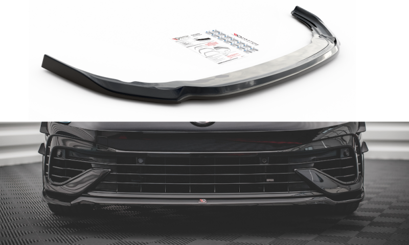 Maxton Front Ansatz V.6 für Volkswagen Golf R Mk8 schwarz Hochglanz VW-GO-8-R-FD6-G