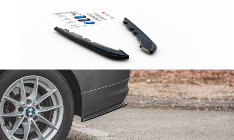 Maxton Heck Ansatz Flaps Diffusor für BMW 3er E91 Facelift schwarz Hochglanz BM-3-91-RSD1-G