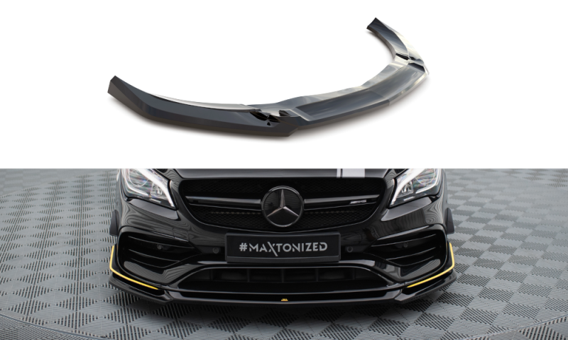 Maxton Front Ansatz V.4 Mercedes-AMG CLA 45 Aero C117 Facelift schwarz Hochglanz ME-CLA-117-45-AMG-AERO-FD2-G