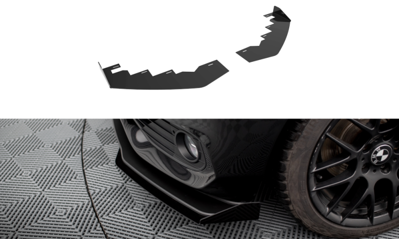 Maxton Front Flaps BMW 4er Gran Coupe F36 schwarz Hochglanz BM4F36GCCNC-FSF1-G