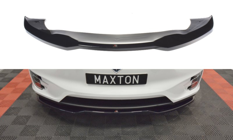 Maxton Front Ansatz V.2 für TESLA MODEL X schwarz Hochglanz TE-MODELX-FD2-G