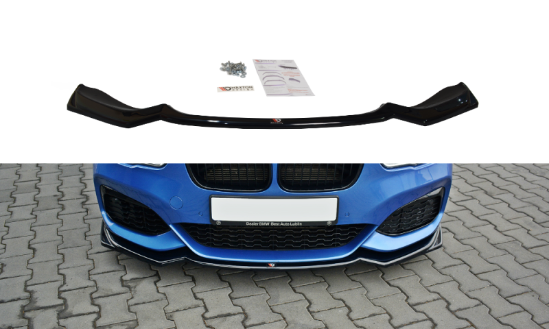 Maxton Front Ansatz V.2 für BMW 1er F20/F21 M-Power schwarz Hochglanz BM-1-F20F-M-FD2-G