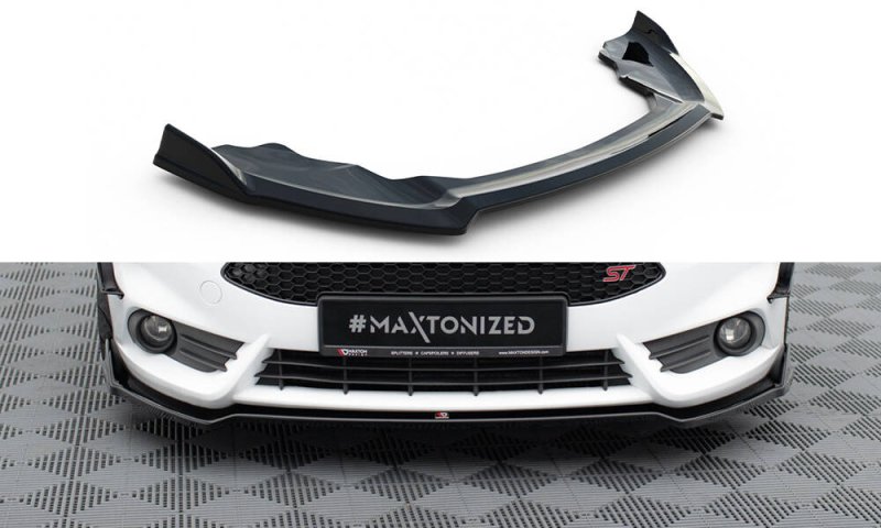 Maxton Front Ansatz V.5 Ford Fiesta ST Mk7 Facelift schwarz Hochglanz FO-FI-7F-ST-FD5-G
