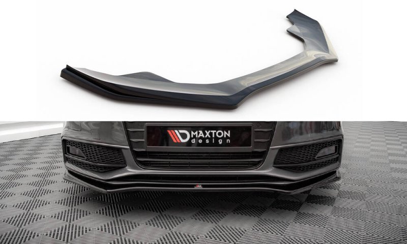 Maxton Front Ansatz V.4 Audi A4 S-Line / S4 B8 Facelift schwarz Hochglanz AU-A4-B8F-SLINE-FD2-G