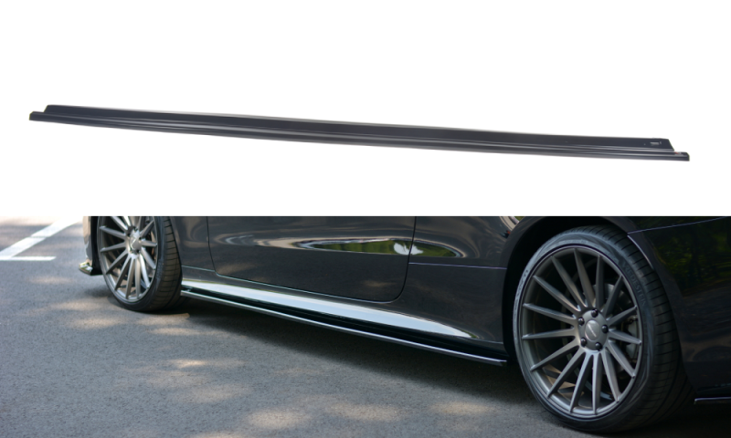 Maxton Seitenschweller Ansatz für Mercedes-Benz E-Klasse W213 Coupe (C238) AMG-Line schwarz Hochglanz ME-E-213-AMGLINE-C-SD1-G