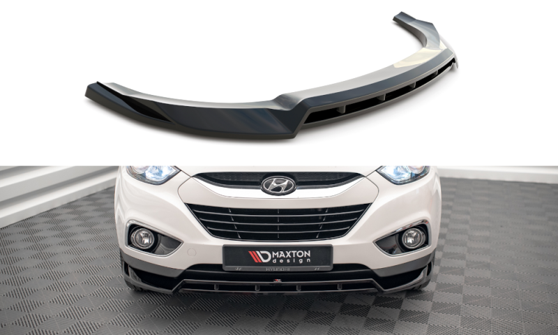 Maxton Front Ansatz für Hyundai ix35 Mk1 schwarz Hochglanz HY-IX35-1-FD1G+FD1R-G