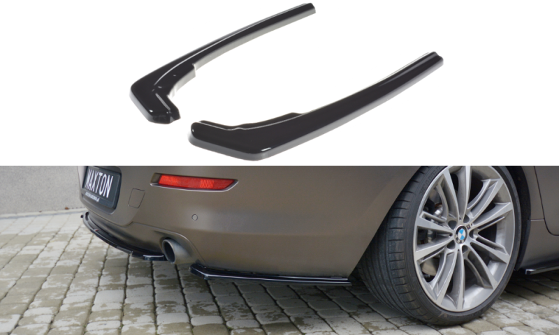 Maxton Heck Ansatz Flaps Diffusor für BMW 6er GRAN COUPÉ schwarz Hochglanz BM-6-06-GC-RSD1-G