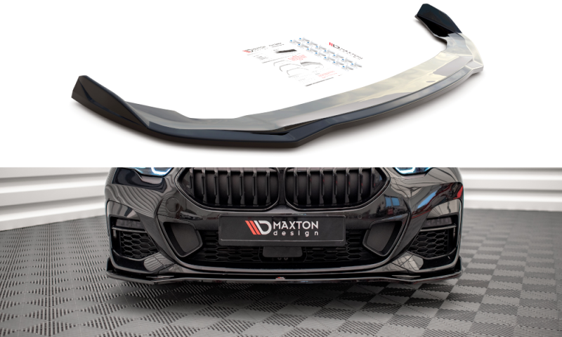 Maxton Front Ansatz V.3 für BMW 2 Gran Coupe M-Paket / M235i F44 schwarz Hochglanz BM-2-44-MPACK-FD3-G