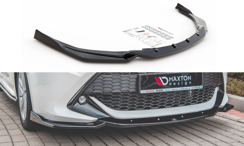 Maxton Front Ansatz V.2 für Toyota Corolla XII Touring Sports/ Hatchback schwarz Hochglanz TO-CO-12-FD2-G