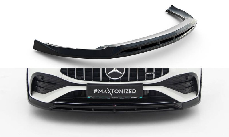 Maxton Front Ansatz Mercedes-AMG CLA 35 Coupe / Shooting Brake C118 Facelift / X118 Facelift schwarz Hochglanz ME-CLA-118F-35-FD1G+FD1R-G